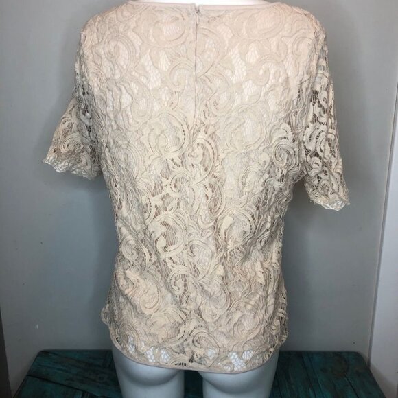 ANTHROPOLOGIE Adrianna Papell Size  L Lace top - Picture 7 of 9